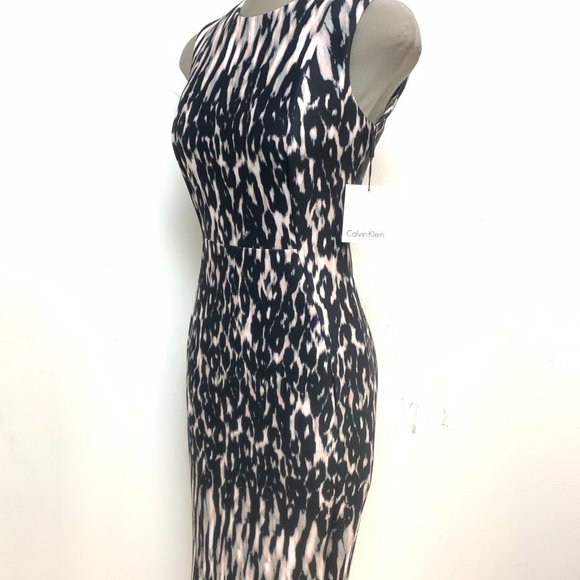 SIZE 2 CALVIN KLEIN NWT DRESS LEOPARD PRINT - Picture 5 of 6